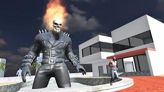 Franklin Fight Giant GhostRider in Indian Bike Driving 3D