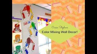 How to Decorate Your Art Room: Color Mixing Cans!