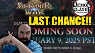 DON'T MAKE THIS MISTAKE with the Summoners War X Demon Slayer Collab!