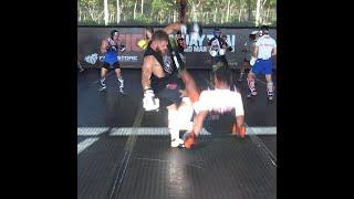 Rafael ”Ataman” Fiziev  and Naimjon Tuhtaboyev  sparring