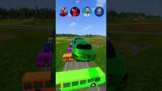 CR7 vs Messi vs Neymar vs Mbappe Lucky #beamngdrive #simulator #shorts