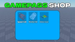 How to Make a Gamepass Shop - Roblox Scripting Tutorial