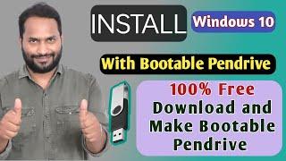 Windows 10 installation with Bootable PenDrive | How to install Windows in laptop pc | Windows 10