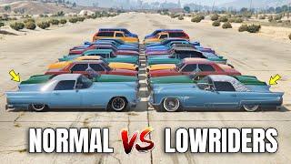 GTA 5 ONLINE - NORMAL VS LOWRIDERS (WHICH IS FASTEST?)