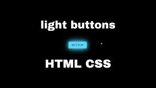 Neon Light Button Animation Effects on Hover | Tutorial4you |