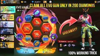 NEW EVO VAULT EVENT | CLAIM ALL EVO GUN IN 1 SPIN | FF NEW EVENT | EVO GUN MAX TRICK #freefire