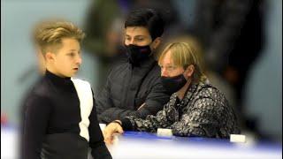 Evgeni Plushenko, Sergey Rozanov, Leonid Sviridenko at the Russian Cup 20/21, stage 4, Kazan.