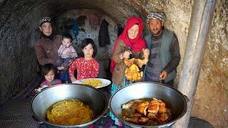 Life in a Cave Home | Village life of Afghanistan | Cooking Traditional Village Style Food