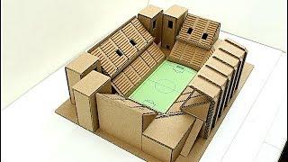 como hacer un estadio real de carton (Real cardboard stadium)