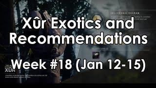 Destiny 2: Xur, the Exotic Vendor - Week 18 Armor & Weapon Recommendations