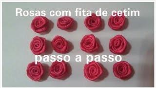 passo a passo florzinha com fita de cetim para aplicações.