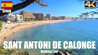 Sant Antoni de Calonge  Spain Beach Promenade Walk Summer 2022 4K UHD