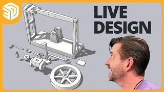 3D Modeling Grasshopper Steam Engine | SketchUp Live