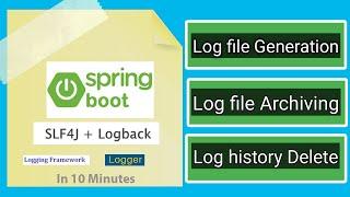 How to implement Logging in Springboot using  Logback | Rolling file | Max History delete log file