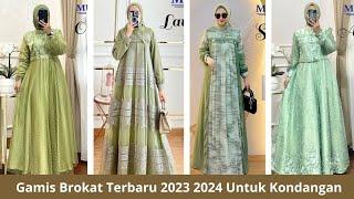 Model Gamis Brokat Terbaru 2023 2024 Untuk Kondangan