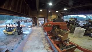 Woodmizer WM4500 cutting a 26' fir beam