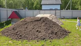 НАША ДАЧА. Купили землю. взошел укроп. Косим траву