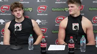 WKU FB: Lucas Carneiro and Caden Veltkamp | Jax State Postgame | 11-30-24