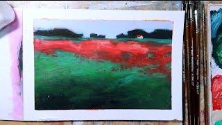 How to Paint a Landscape with Acrylics - Zenartsupplies Brushes Review