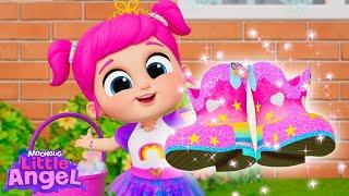 Jill Decorates Her Pink Shiny Shoes!  | Little Angel Kids Songs & Nursery Rhymes