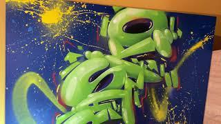 Rasko Green Canvas Graff