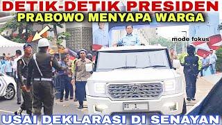 Keluar Dari MobilPresiden Prabowo Menyapa Warga Usai Deklarasi Gerakan Solidaritas Nasional