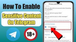 How To Enable Sensitive Content On Telegram (2023) | Telegram Sensitive Content Setting |