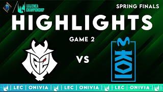 G2 vs MKOI Game 2 Highlights | LEC Spring Finals 2025 | G2 Esports vs Movistar KOI by Onivia