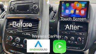 Dodge Caravan Radio Screen Android Auto Apple CarPlay Backup Camera Plug & Play Install