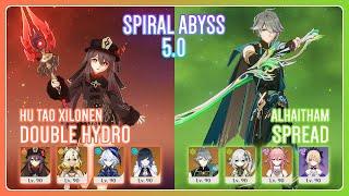 C1 Hu Tao Xilonen Double Hydro & C0 Alhaitham Spread | Spiral Abyss 5.0 | Genshin Impact