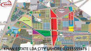LDA CITY LAHORE Latest Map update by KHAN ESTATE (03215555476)