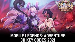 ML Adventure CD Keys! - Mobile Legends Adventure Redeem Codes 2021 | New ML Working Redeem Codes