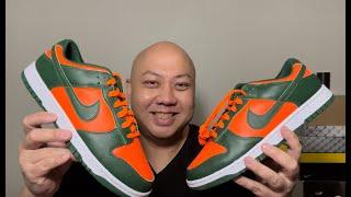 Unboxing Nike Dunk Low Retro Miami Hurricanes Plus Full Detail Review