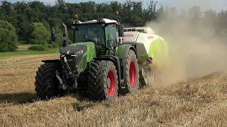 [Strohballen Pressen] LU Norbert Mäser Fendt Vario 942 mit Claas Quadrant 5300 FC bei Langenselbold