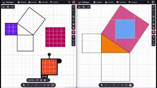 Pythagorean Theorem Exploration in Mathigon Polypad