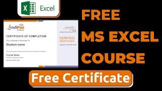 Free MS Excel Course with Certificate