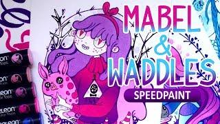 Mabel from Gravity Falls & Waddles | Speedpaint болтливый | Маркеры+блендеры CHAMELEON