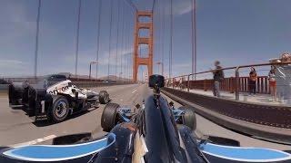 GoPro VR: Indycars over the Golden Gate Bridge