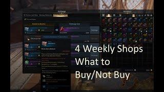 4 Main Weekly Shops, What to buy/NOT to buy. Beginner Friendly guide to weekly shops in Lost Ark.