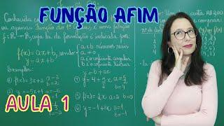 FUNÇÃO AFIM | FUNÇÃO DO 1º GRAU | LEI DE FORMAÇÃO | AULA 1  -  Professora Angela Matemática