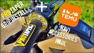 Honda Navi Pro Taper Grip Install & Temu Motorcycle Accessories Haul