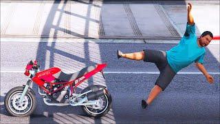 GTA 5 Crazy Motorcycle Crashes Episode 17 (Euphoria Physics Showcase)