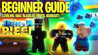 (CODE) Demon Piece COMPLETE Beginners Guide (Leveling, Races,Fruits,BlackLeg,Electro,Haki) Roblox