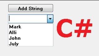 C# Tutorial 9:  How to Use a Combo box