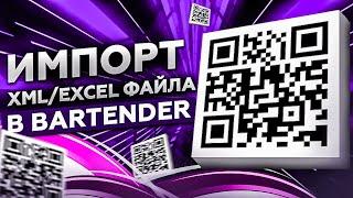 Импорт XML/Excel файла в Bartender: как правильно сделать импорт данных Бартендер?