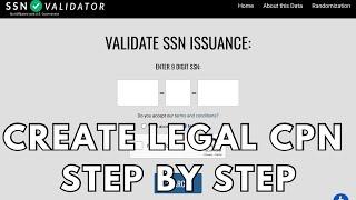 Best Way To Create & Build A CPN Credit Profile  STEP BY STEP In 2024 (Educational Purposes Only)