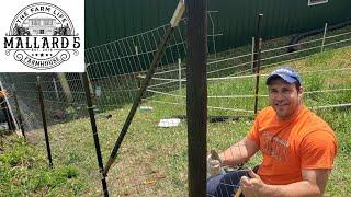 SUPER EASY FENCE SYSTEM! Installing Wedge-Loc Fence Brace System On A STEEP BANK