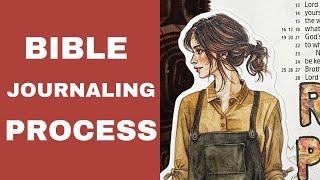 Bible Journaling Process | By the Well 4 God Biblical Thanks | Mixed Media Bible Journaling