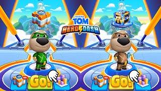 TALKING TOM HERO DASH TOP IOS GAME - HERO BEN AND HERO RACCOON ENJOY NEW WORLD ANDROID GAMEPLAY