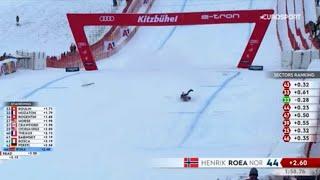 Horrible CRASH of Henrik Røa | Men’s Downhill Kitzbuhel (AUT)